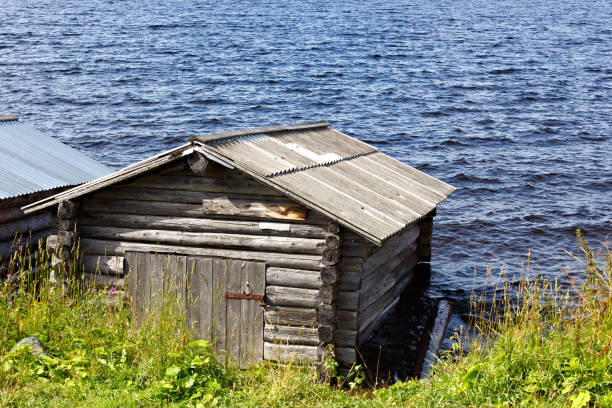 istock Boat dock on lake Onega in Russia. 868072676