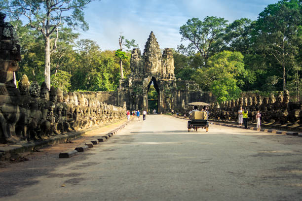 istock Bridge and South Gate of Angkor Thom, Cambodia 868087124