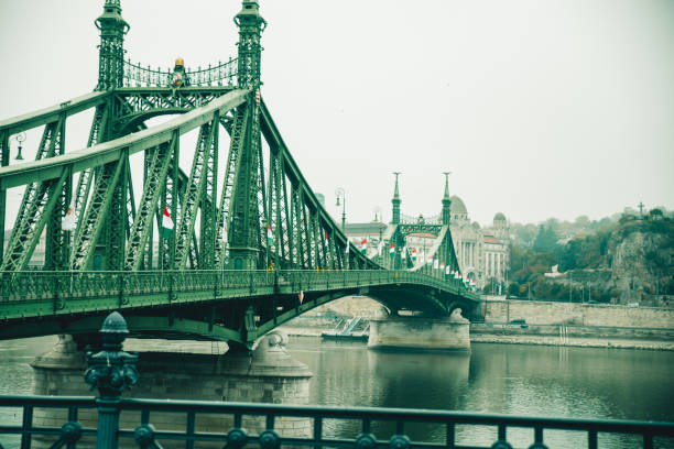 istock old bridge in Budapest during fog 868088328