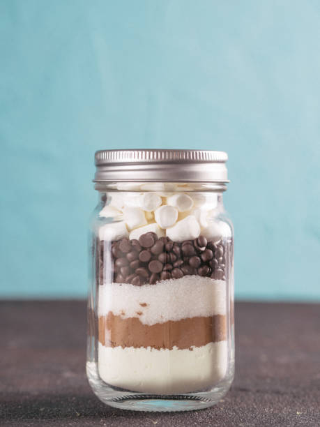 istock Hot chocolate mix in mason jar with copy space 868091160