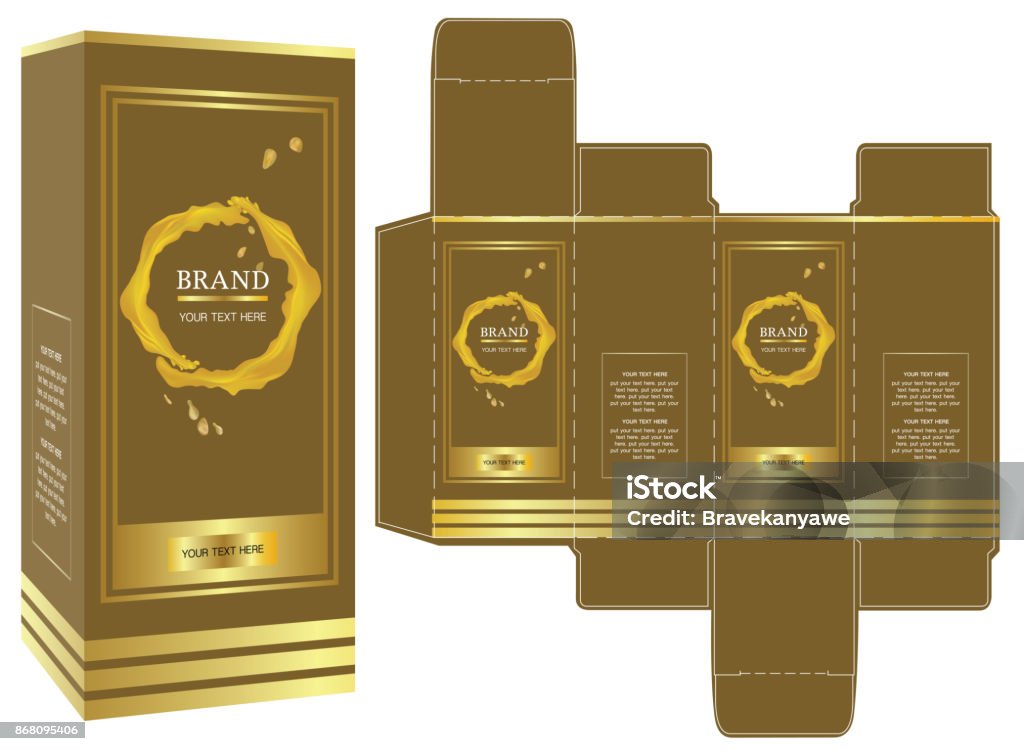 Packaging Design Vector Luxury Box Design Template And Mockup Box Stock ...