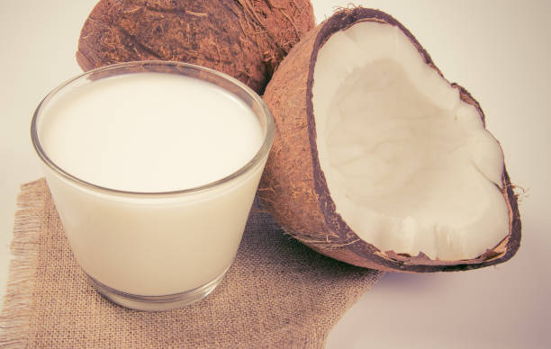 istock Coconut with coconut milk isolated on white background. 868102450