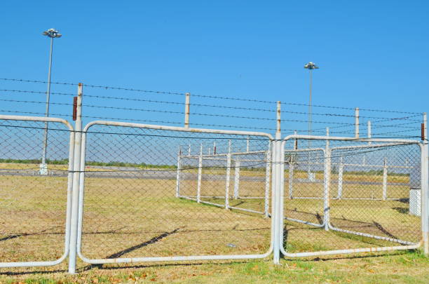 istock fence of the airport 868105822