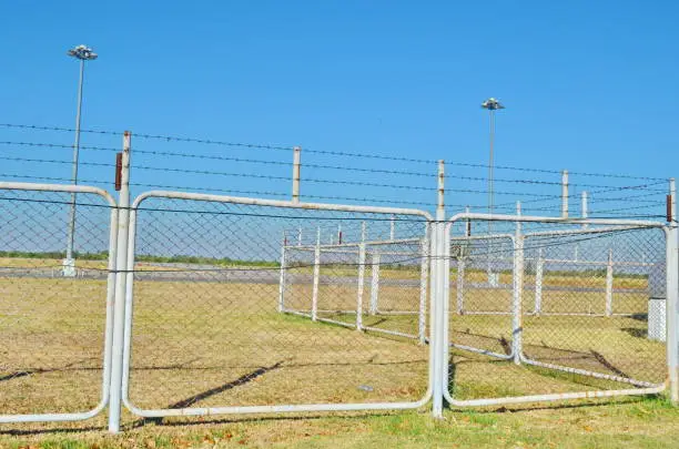 fence of the airport