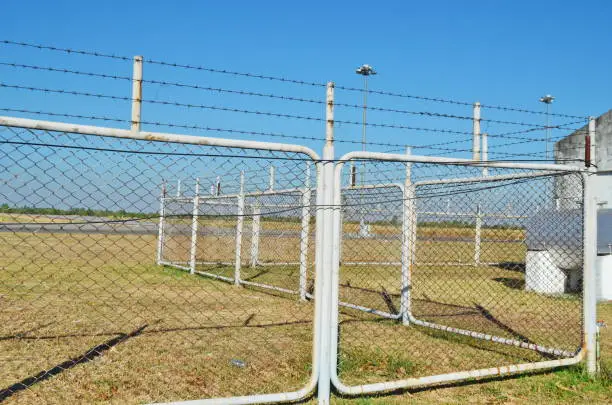 fence of the airport