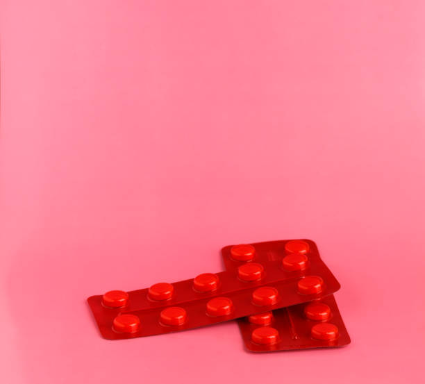 istock Two red blister packs of white pills 868120728