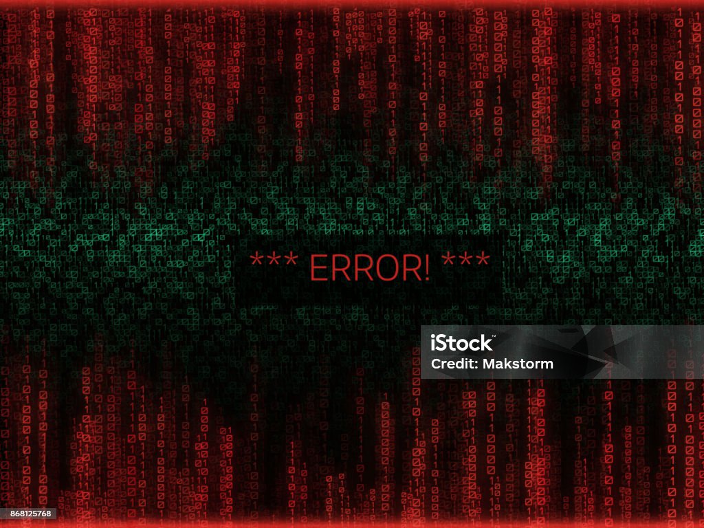 Software Error Code Screen Error In Program Code Listing Red Crash On Software Developer Screen ...