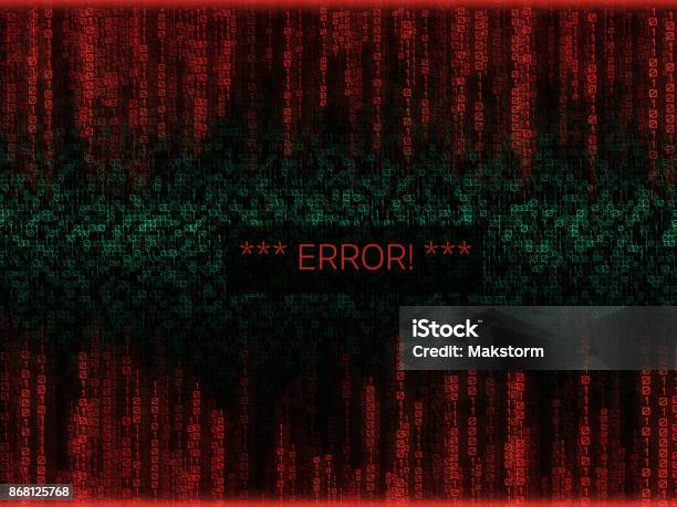 Error Editor Error In Program Code Listing Red Crash On Software Developer Screen ...