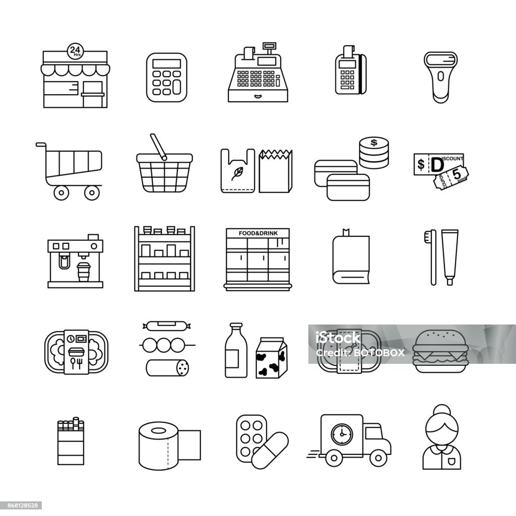 Retail Icon Set vector illustration Icon Symbol stock vector