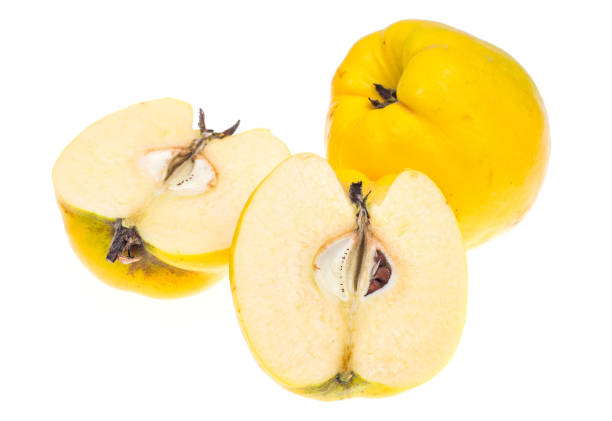 istock Quince fragrant yellow on white background 868128932