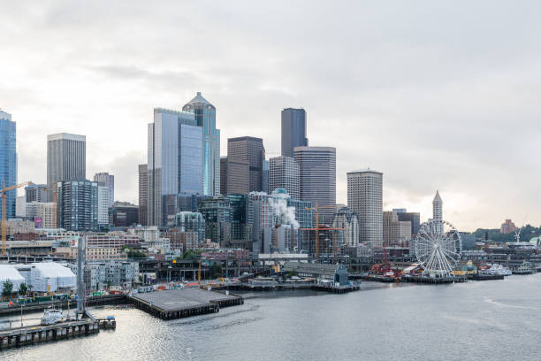 istock Coast of Seattle with Ferris Wheel 868129780