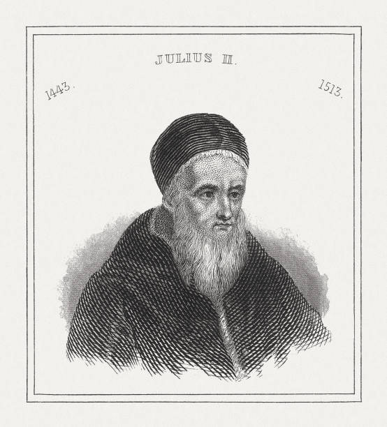 illustrations, cliparts, dessins animés et icônes de le pape julius ii (1443-1513), gravure sur acier, publiée en 1843 - pope julius ii