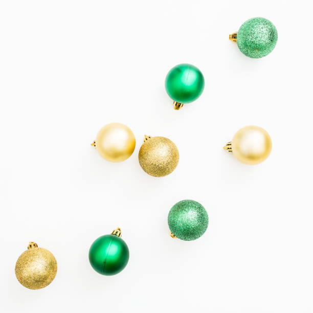 istock Christmas or New Year composition. Christmas decoration on white background. Flat lay, top view 868136958