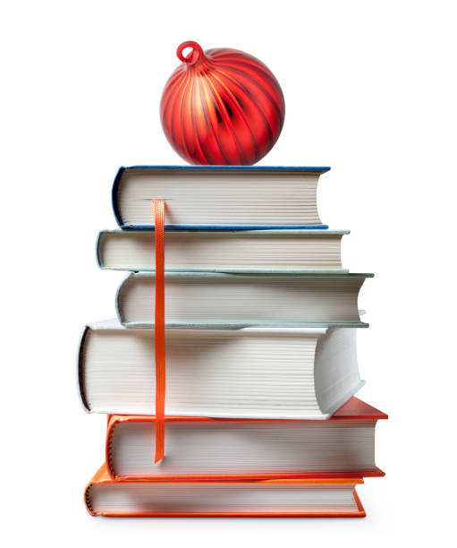 istock Christmas books. Stack of books with Christmas ball. 868137014