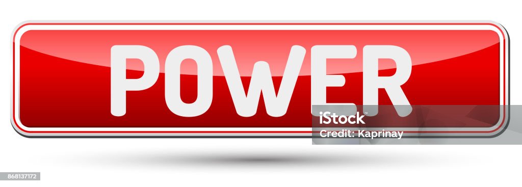 Power Images Simple Power Abstract Beautiful Button With Text Stock Illustration - Download ...
