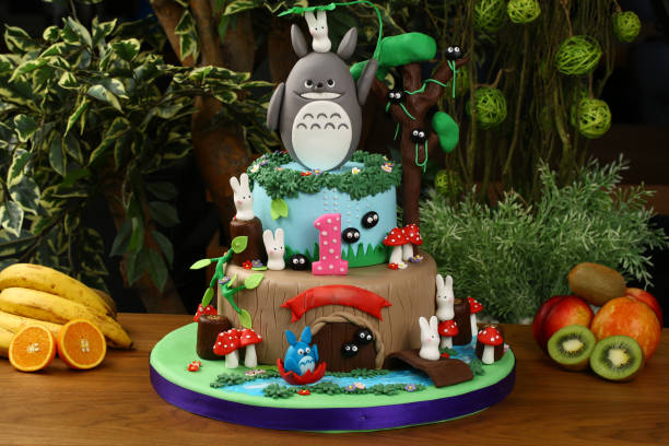istock Baby boy birthday cake with bunny decoration 868143200