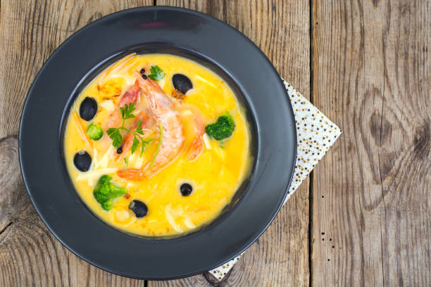 istock Soup Cream with shrimps 868146688