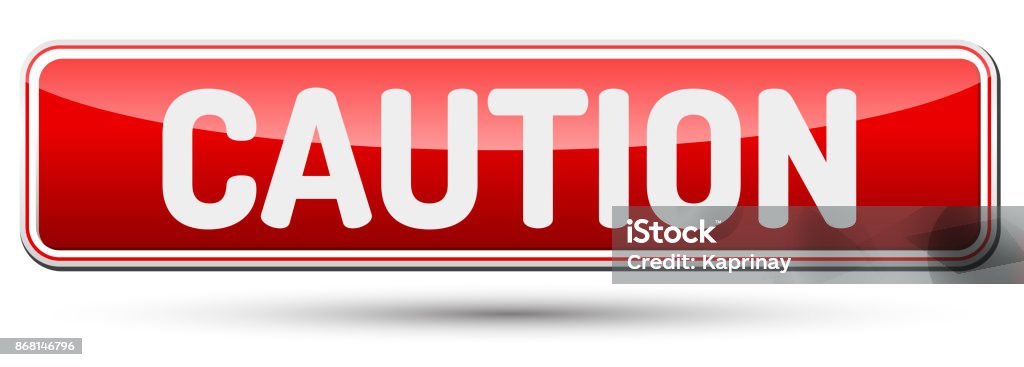 Cautious Button Caution Abstract Beautiful Button With Text Stock Illustration ...