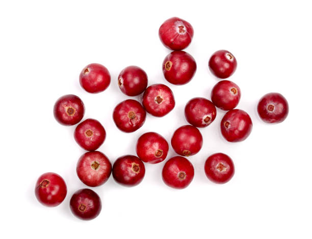 istock Cranberry isolated on white background closeup top view 868153344