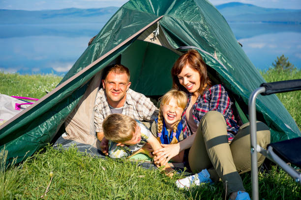 istock Happy family hiking 868155318