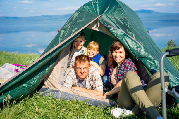 istock Happy family hiking 868155466