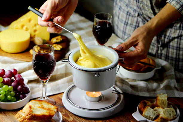 fondue stock photo