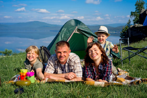 istock Happy family hiking 868158590