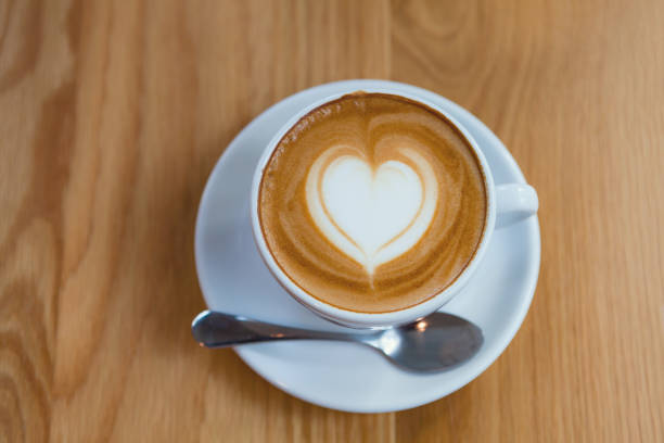 istock Cappuccino or Latte coffee art cup with heart shaped. 868168976
