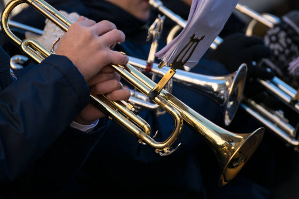 istock Trumpets of a municipal band. 868173014