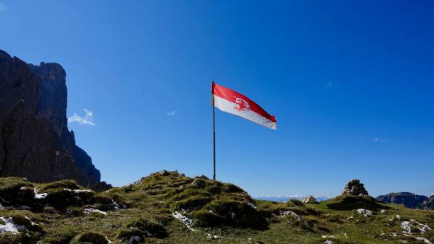 istock Flag of South Tirol, Italy Dolomites 868173764