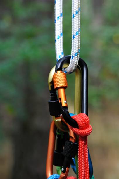 istock Carabiner climbing close-up. 868174334
