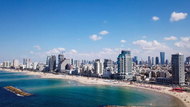 istock Tel Aviv coastline and skyline from The Mediterranean sea 868195732