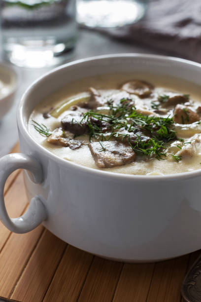 istock Mushroom cream soup close up 868209448