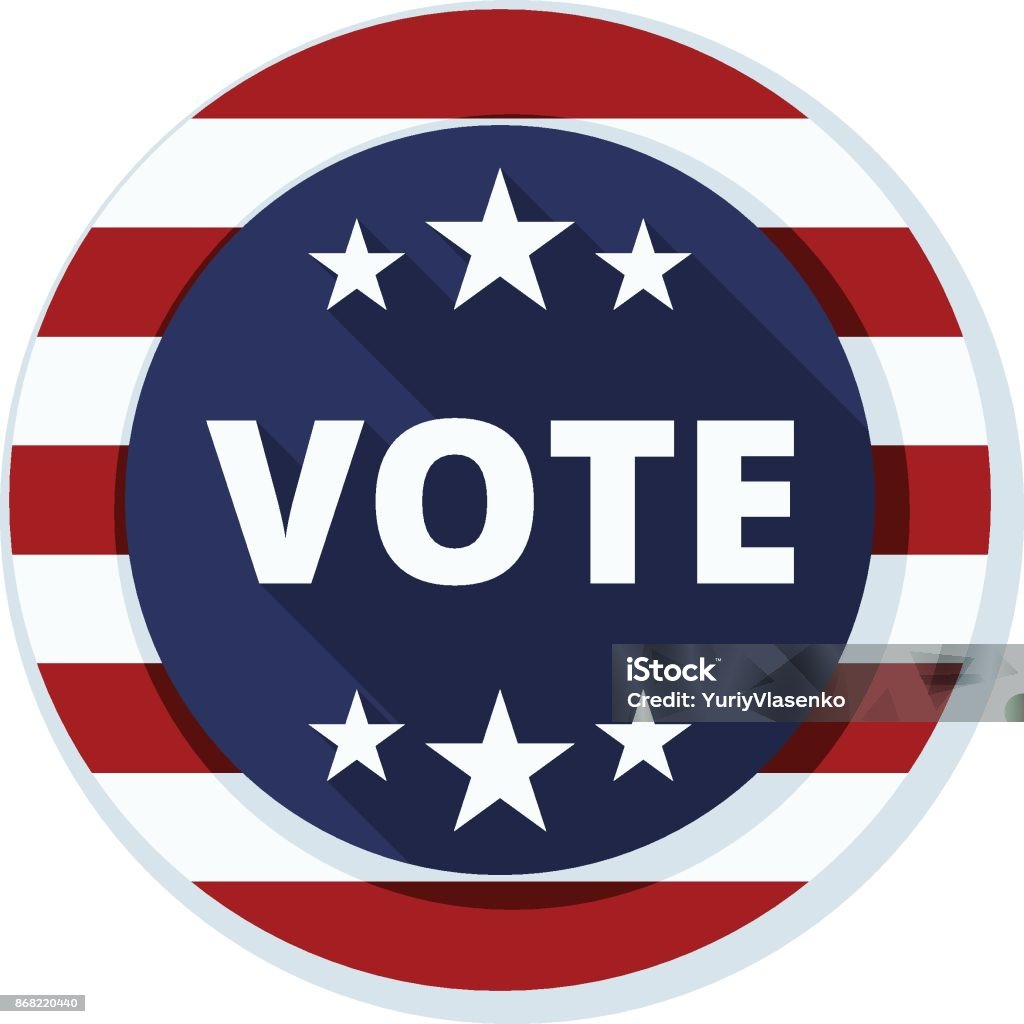 USA Vote button Arts Culture and Entertainment stock vector