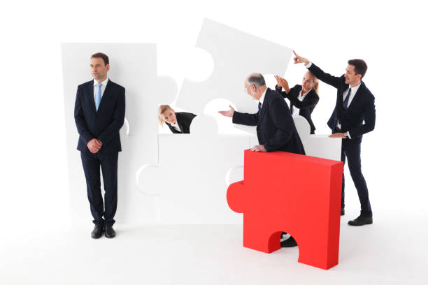 istock Business team and lazy businessman 868221008