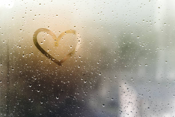 istock Inscription heart on the sweaty glass. 868222896