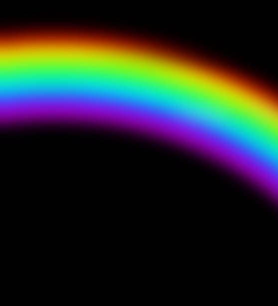 istock Abstract color background illustration: colorful rainbow isolatet against black backdrop. 868232206