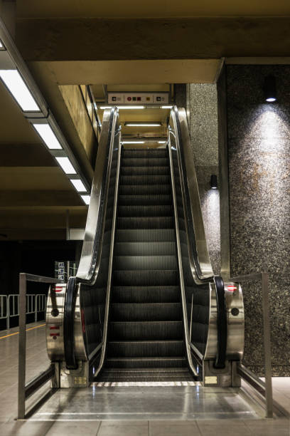 istock Escalator in underground station in Brussels, Belgium 868238458