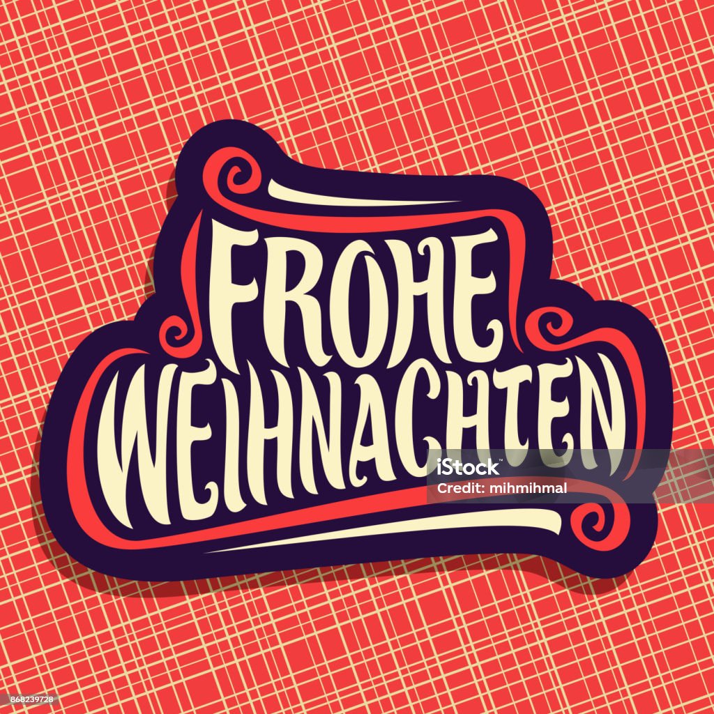 Merry Christmas In German Language Stock Illustration Download Image Merry Christmas In German