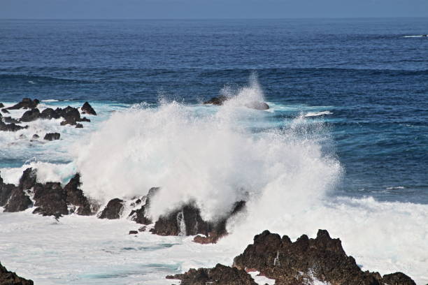 istock Atlantic Ocean Waves Crashing Against Rocks, Porto Moniz, Madeira 868239816