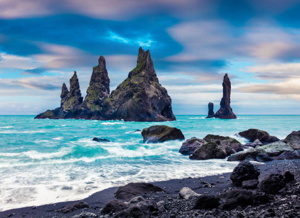istock Splendid seascape of Reynisdrangar cliffs in the Atlantic ocean. 868246498