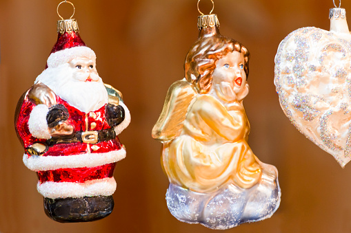 Santa Claus and Christmas Angel Christmas Tree Ornaments