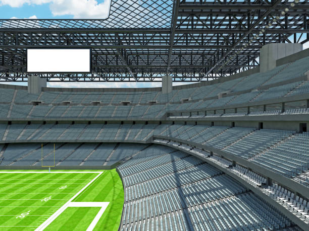 istock Modern American football Stadium with grey seats 868250300