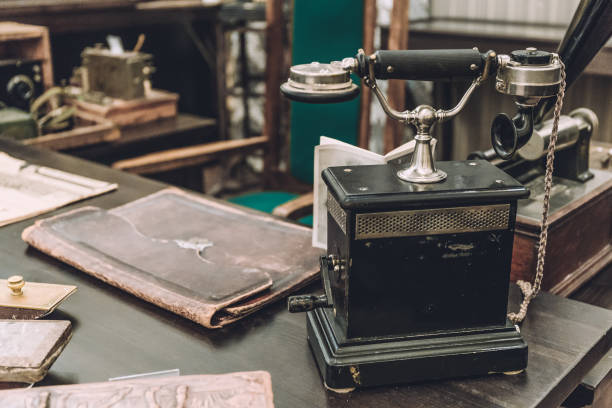 istock Ancient vintage telephone in the interior 868250506