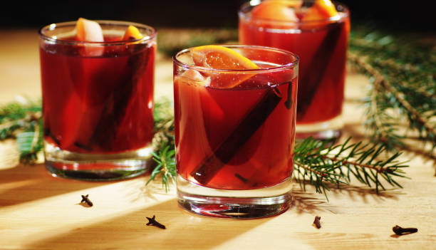 istock Hot wine drink. Warm Christmas wine. Mulled wine with oranges an 868256756