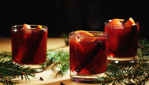 istock Hot wine drink. Warm Christmas wine. Mulled wine with oranges an 868257002