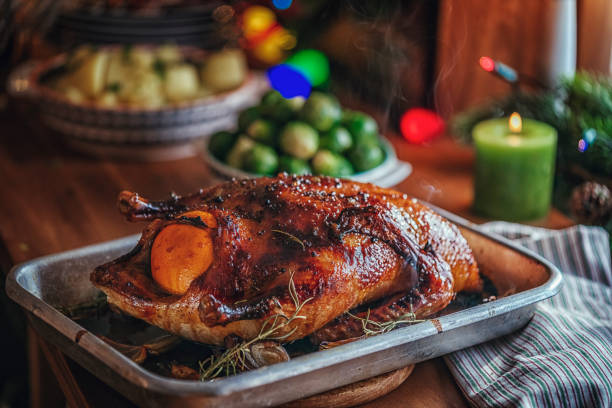 istock Traditional Christmas Duck Holiday Dinner 868268070