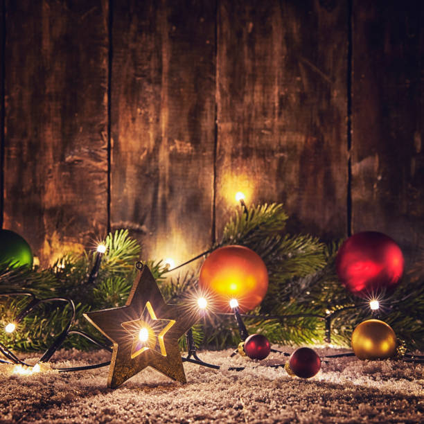 istock Christmas Decoration with Ornaments and Holiday Lights 868268532