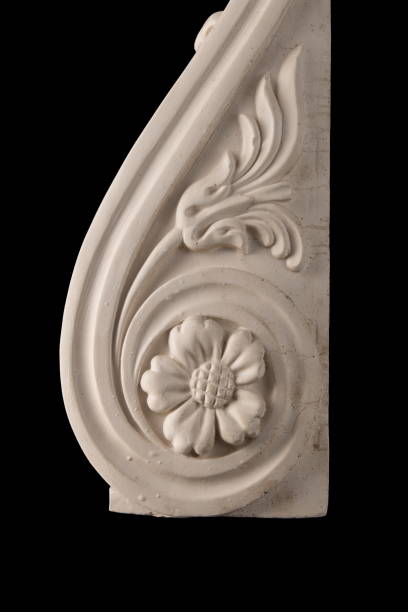 istock gypsum products, stucco weave, pattern, ornament on a black background 868271374