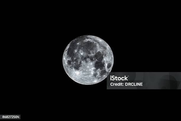 Closest Full Supermoon Moon From Nov 2016 Stock Photo - Download Image Now - Astrology, Astronomy, Exploration